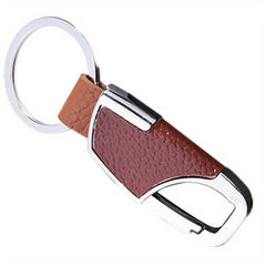 Metal Leather Anti Lost Keychain Masculinity Charm Keyring Accessories