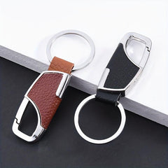 Metal Leather Anti Lost Keychain Masculinity Charm Keyring Accessories