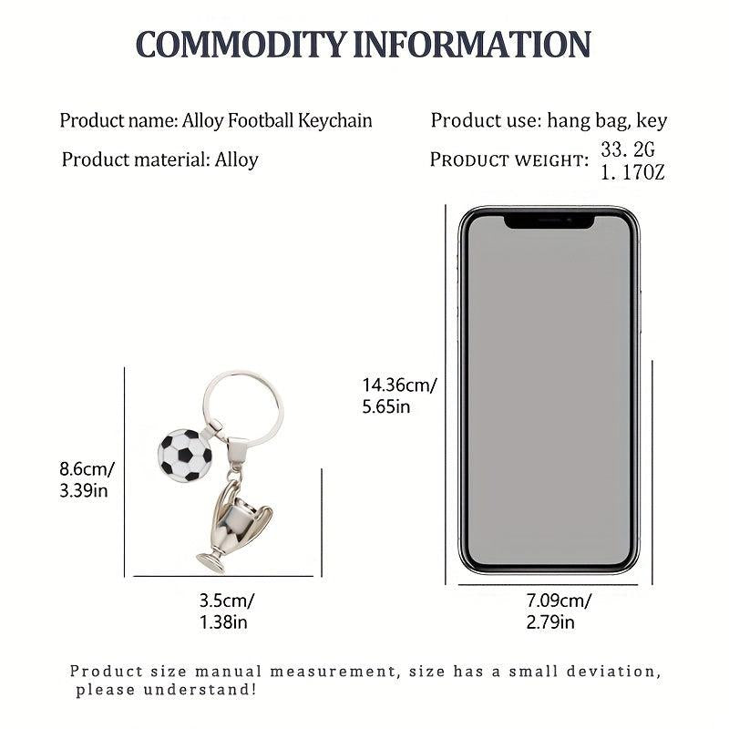 Alloy Football Field Basketball Match Trophy Key Chain Sports Souvenir