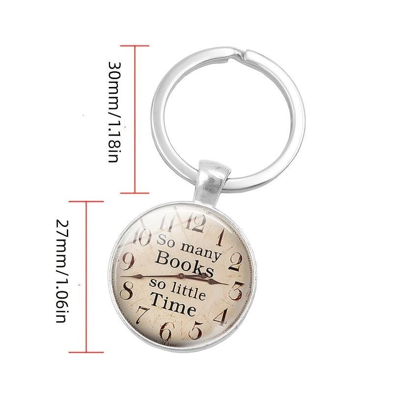 Books vs Time Gemstone Keychain for Friends