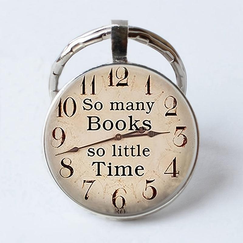 Books vs Time Gemstone Keychain for Friends