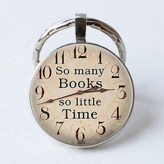 Books vs Time Gemstone Keychain for Friends
