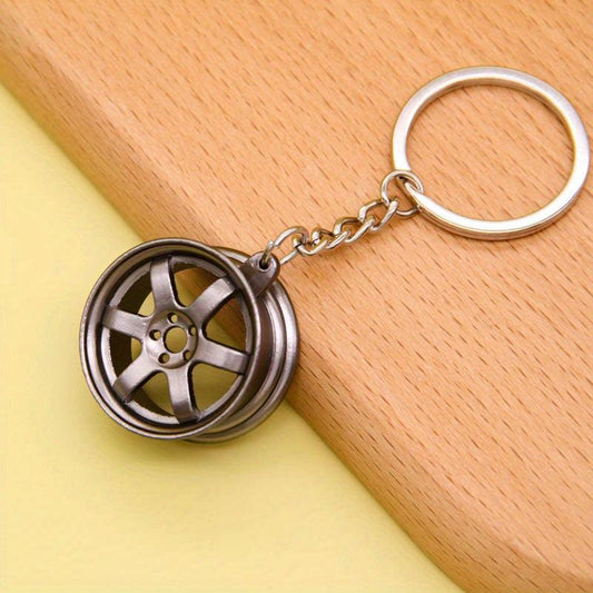 3D Car Metal Keychain - Waist Hanging Key Ring for Men