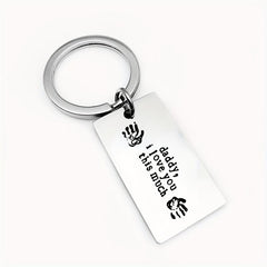 Daddy I Love You This Much Keychain Fathers Necklace