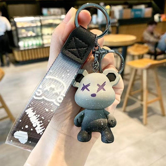 Creative Cartoon Bear Car Key Chain Bag Pendant for Valentine Christmas