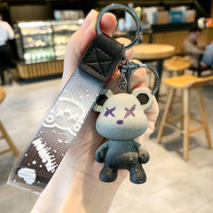 Creative Cartoon Bear Car Key Chain Bag Pendant for Valentine Christmas