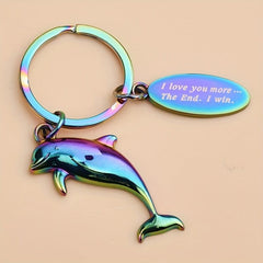 Colorful Dolphin Keychain for Men Creative Men's Car Key Chain