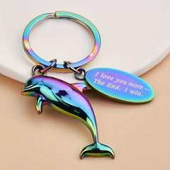 Colorful Dolphin Keychain for Men Creative Men's Car Key Chain
