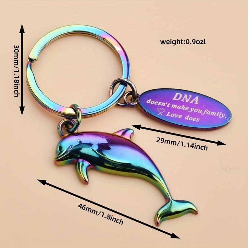 Colorful Dolphin Keychain for Men Creative Men's Car Key Chain