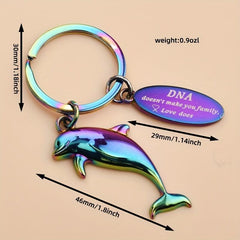 Colorful Dolphin Keychain for Men Creative Men's Car Key Chain