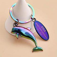 Colorful Dolphin Keychain for Men Creative Men's Car Key Chain
