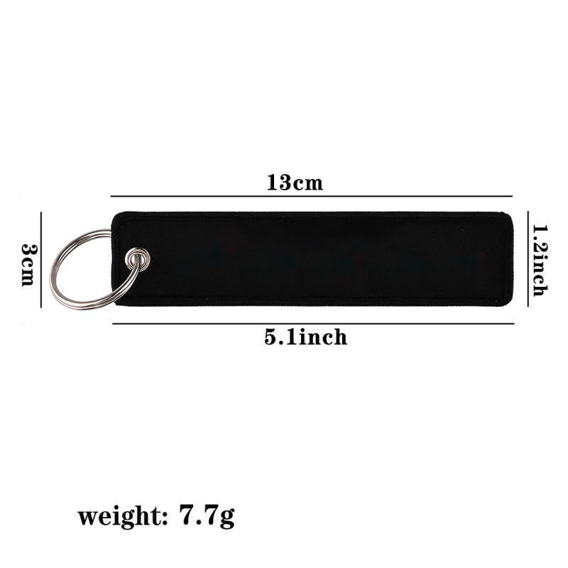 Embroidered Keys Tag Jet Tag Keychains For Men
