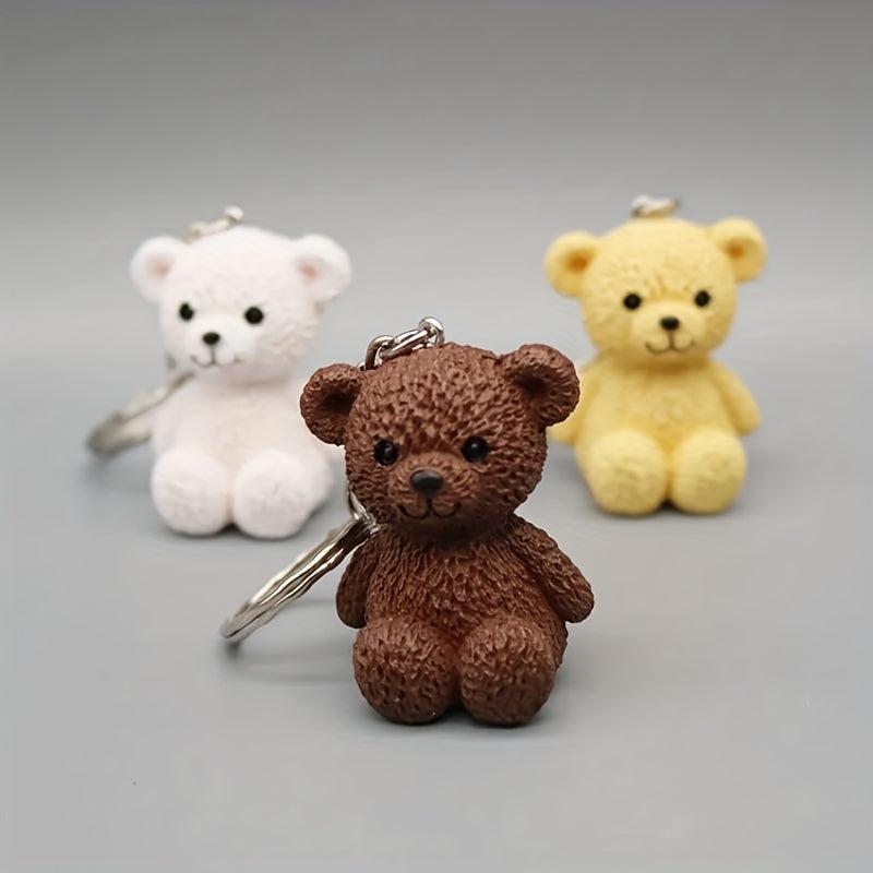 Bear Doll Keychain Creative Cartoon Small Animal Pendant Student Bag Accessories