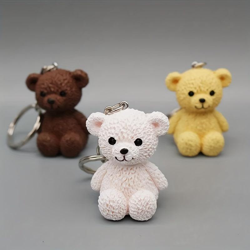 Bear Doll Keychain Creative Cartoon Small Animal Pendant Student Bag Accessories
