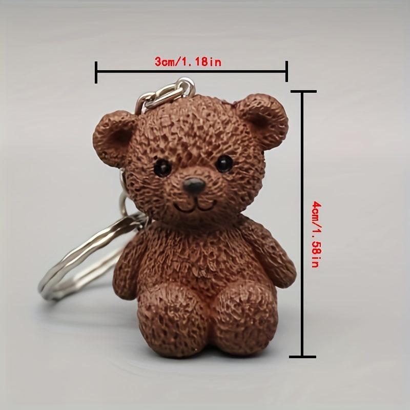 Bear Doll Keychain Creative Cartoon Small Animal Pendant Student Bag Accessories