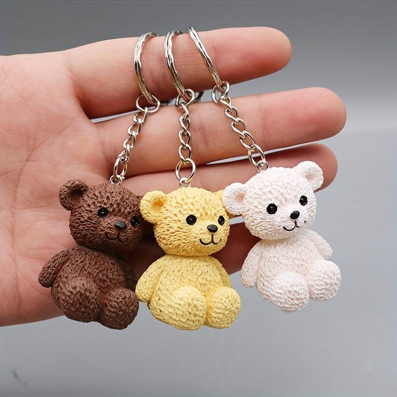 Bear Doll Keychain Creative Cartoon Small Animal Pendant Student Bag Accessories