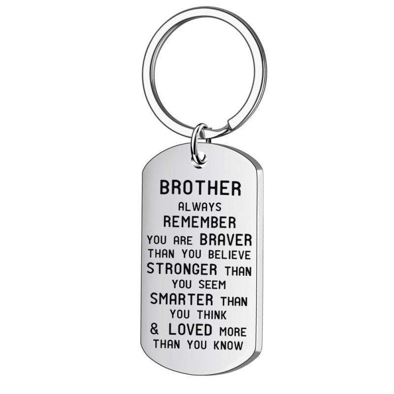 Inspirational Stainless Steel Keychain Gift For Siblings
