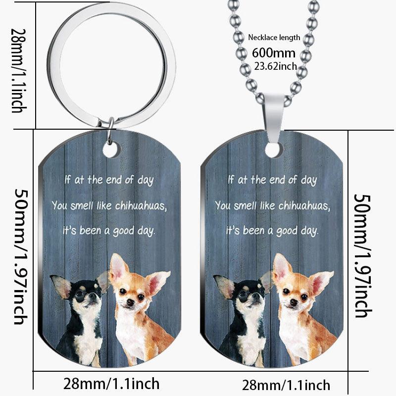 Military IF AT THE END OF Chihuahua Lettering Necklace