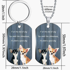Military IF AT THE END OF Chihuahua Lettering Necklace