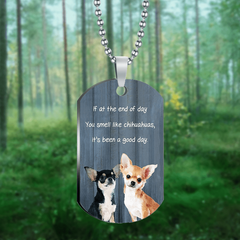 Military IF AT THE END OF Chihuahua Lettering Necklace