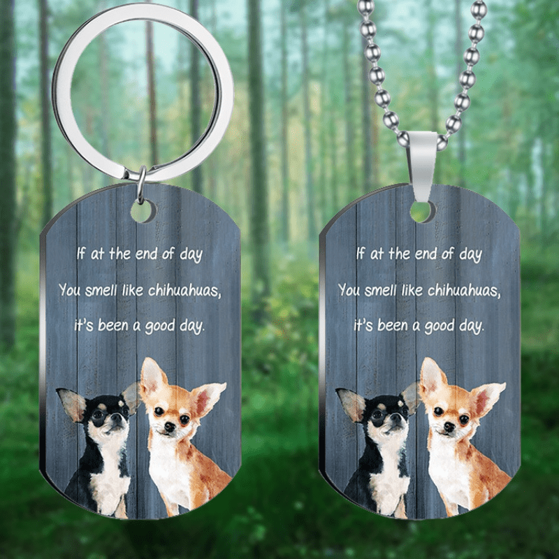Military IF AT THE END OF Chihuahua Lettering Necklace