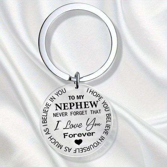 Believe Engraved Keychain Key Ring Inspirational Gift For Niece