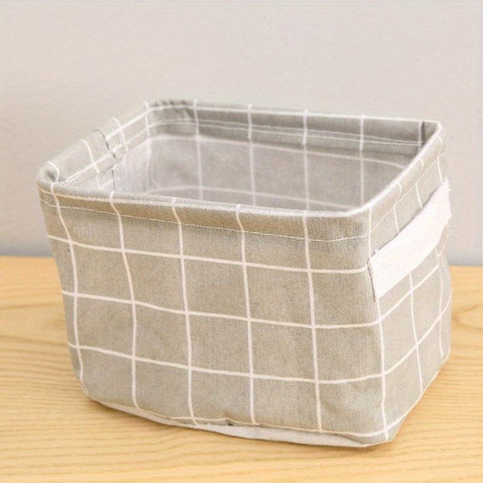 Canvas Desktop Storage Basket Organizer Toiletry Wash Box