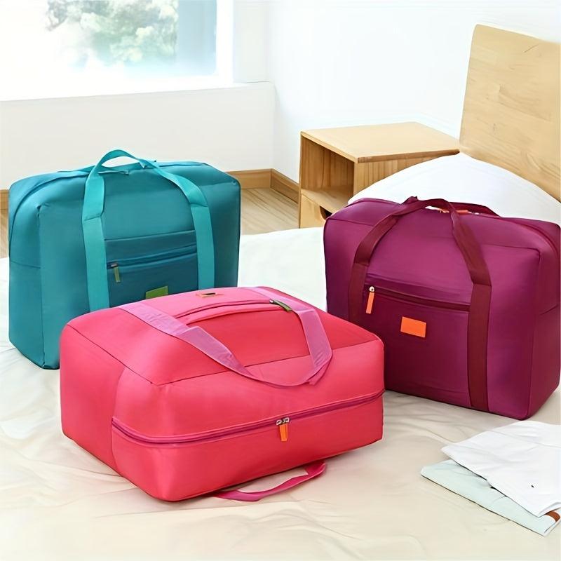 Travel Storage Duffel Bag Zipper Luggage Organizer Portable Foldable Handbag