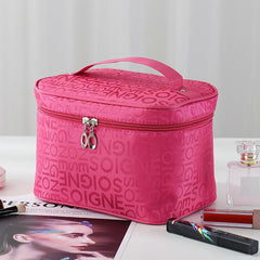 Letter Print Makeup Zipper Satchel Bag Toiletry Wash Bag
