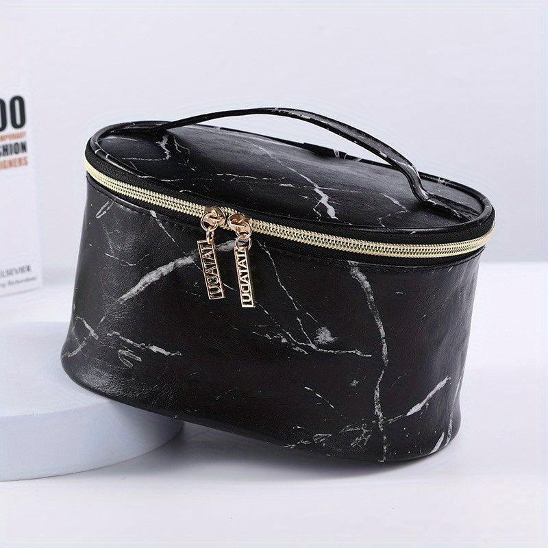 Marble Print Large Capacity Cosmetic Bag Waterproof Travel Storage Bag