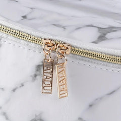 Marble Print Large Capacity Cosmetic Bag Waterproof Travel Storage Bag