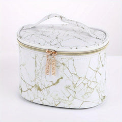 Marble Print Large Capacity Cosmetic Bag Waterproof Travel Storage Bag