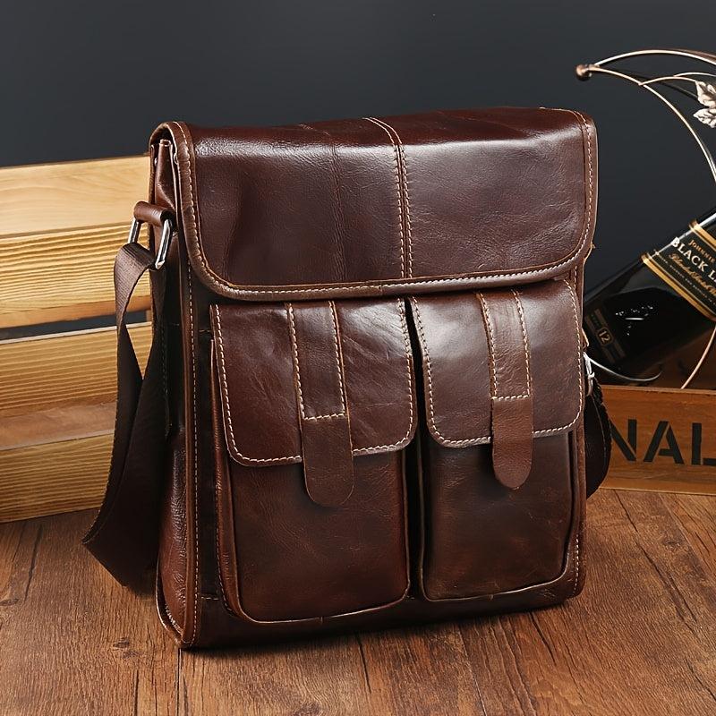 Men's Leather Business Casual Shoulder Bag