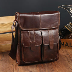 Men's Leather Business Casual Shoulder Bag