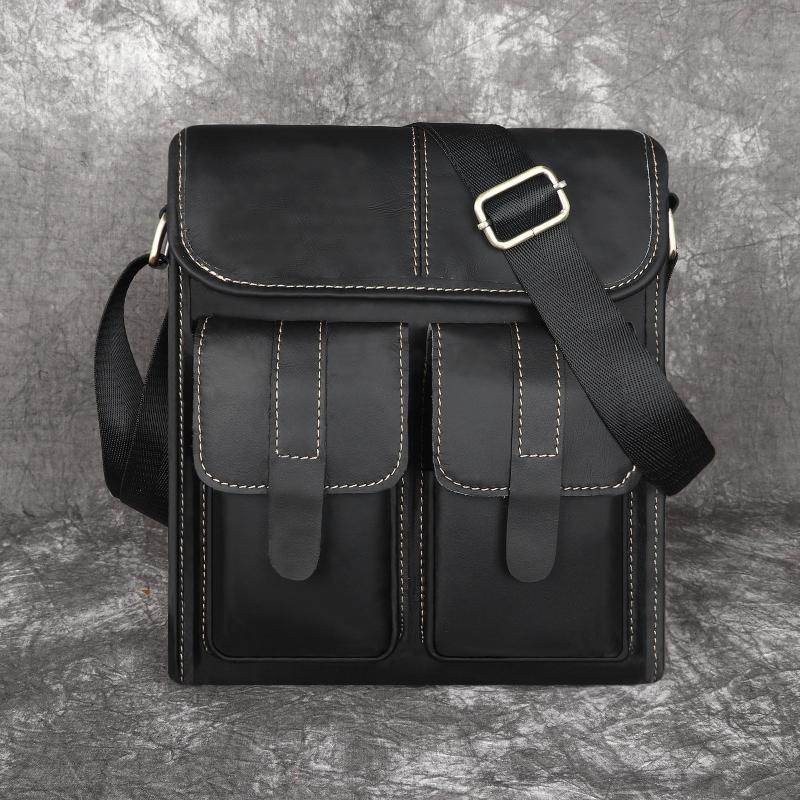 Men's Leather Business Casual Shoulder Bag