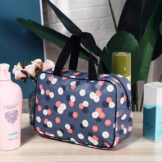 Floral Print Travel Makeup Pouch Toiletry Bag