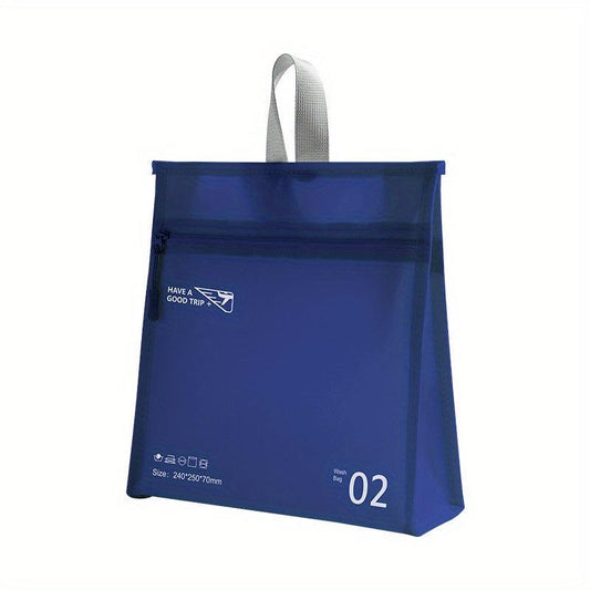 Minimalist Solid Makeup Bag Zipper Toiletry Wash Bag