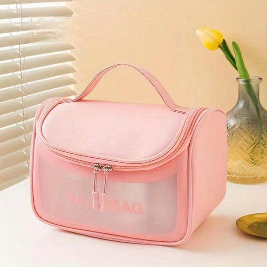 Waterproof Travel Wash Bag with Mesh Pocket