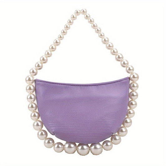 Faux Pearl Chain Evening Bag French Romantic Handbag Clutch Purse
