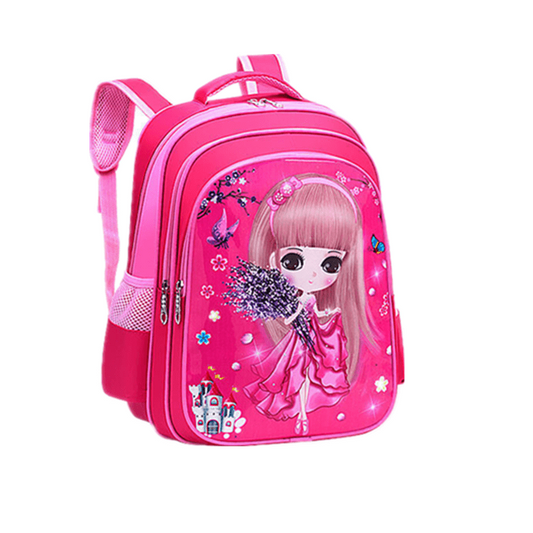 Princess Series Student Backpack Burden Reduction Double Shoulder Bag