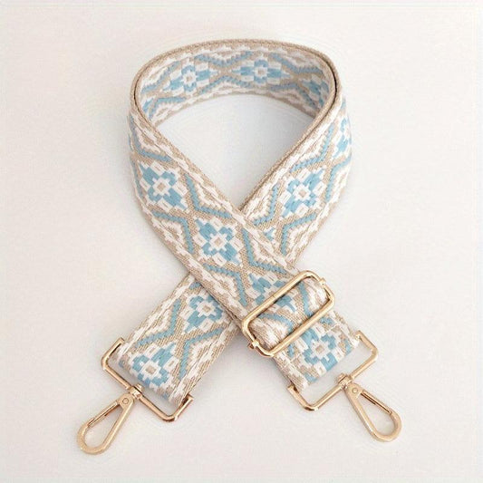 Ethnic Style Wide Shoulder Strap for Bag Nylon Adjustable Replacement Belt