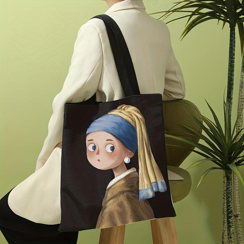 Cartoon Pattern Shoulder Bag Portable Lightweight Shopper Bag