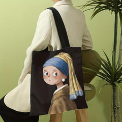 Cartoon Pattern Shoulder Bag Portable Lightweight Shopper Bag