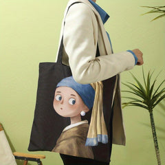 Cartoon Pattern Shoulder Bag Portable Lightweight Shopper Bag