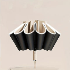 Windproof Travel Umbrella Night Reflective Strip 99 Sun Protection