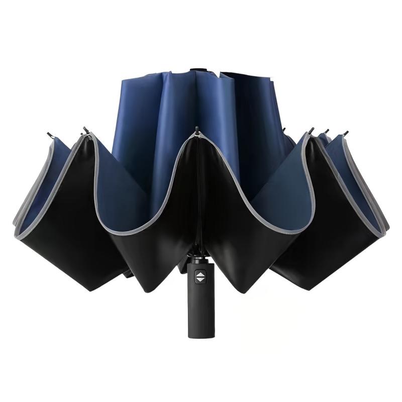 Windproof Travel Umbrella Night Reflective Strip 99 Sun Protection