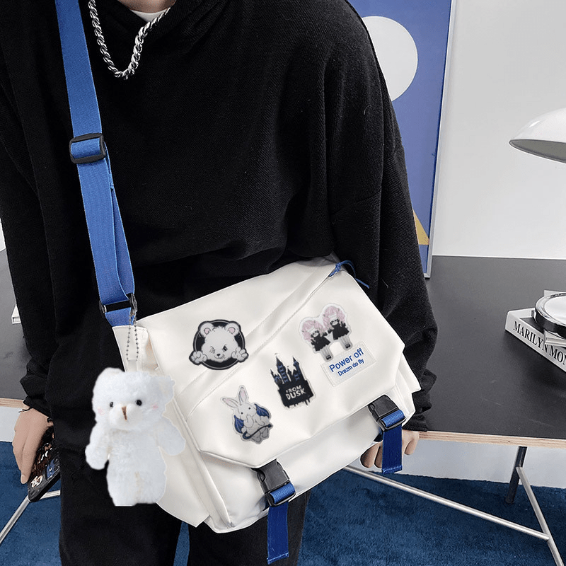 Waterproof Large Capacity Crossbody Bag Harajuku Messenger Bag for Teens Boys