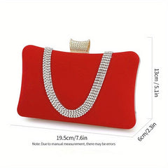 Rhinestone Clutch Purse Evening Bag for Wedding Party