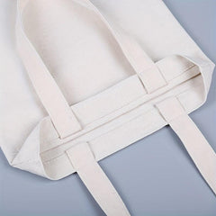 Minimalist Solid Canvas Bag Lightweight Versatile Storage Handbag Shopper Bag