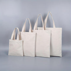 Minimalist Solid Canvas Bag Lightweight Versatile Storage Handbag Shopper Bag